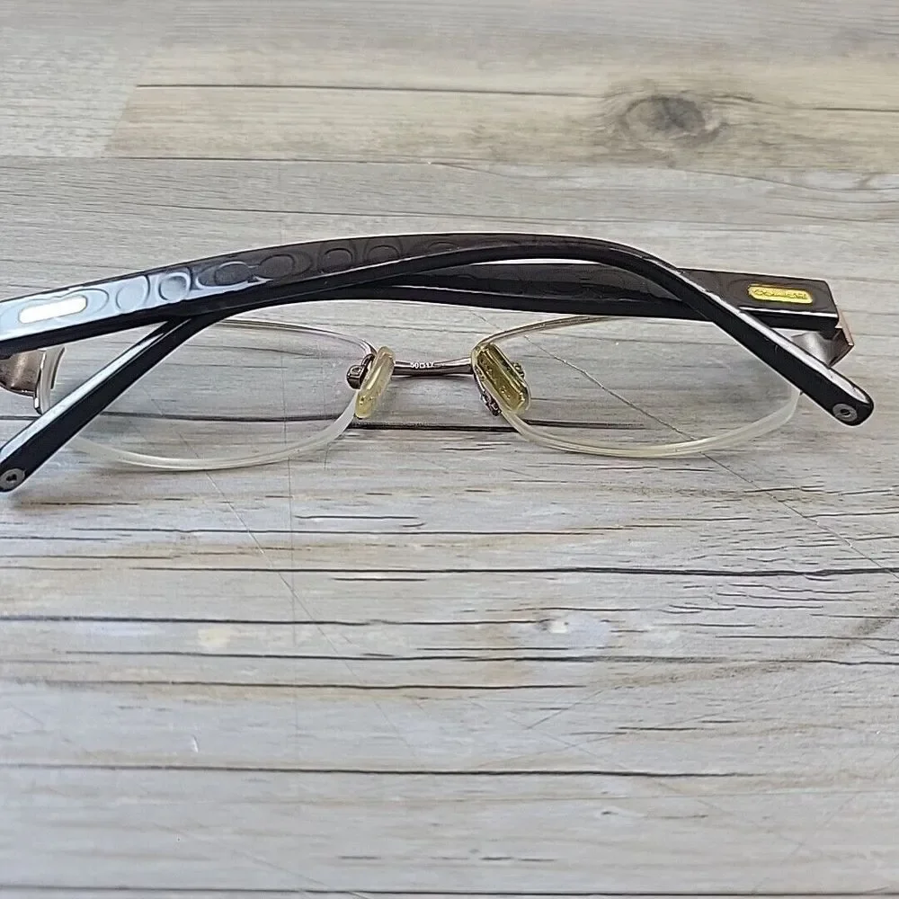 Coach Eyeglasses SUZANNA (246) TAN 50-17-135 Brown Half Rim ‎ FRAMES ONLY